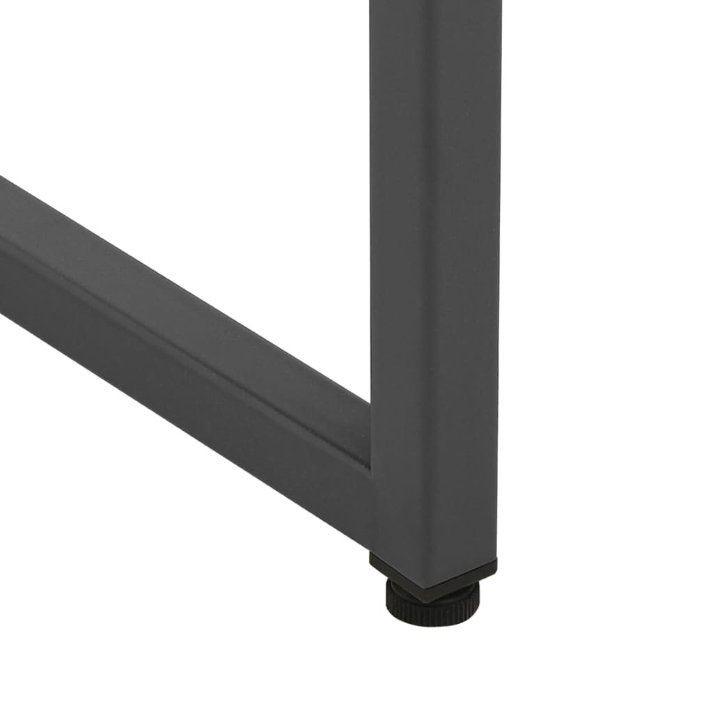 skænk 105x35x75 cm stål og glas antracitgrå