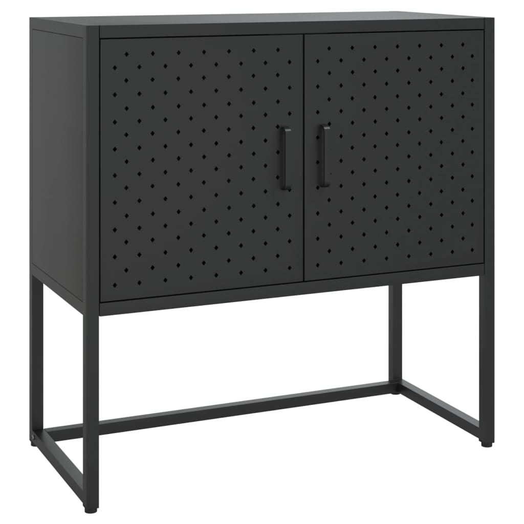 skænk 75x35x75 cm stål sort