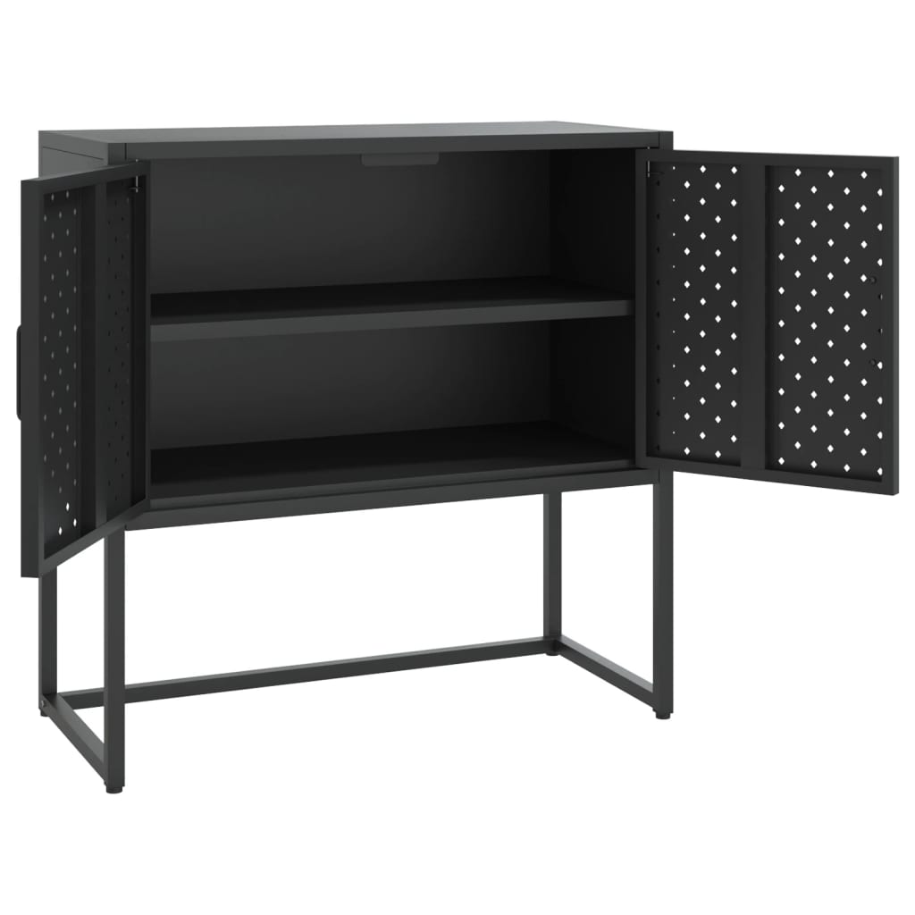 skænk 75x35x75 cm stål sort