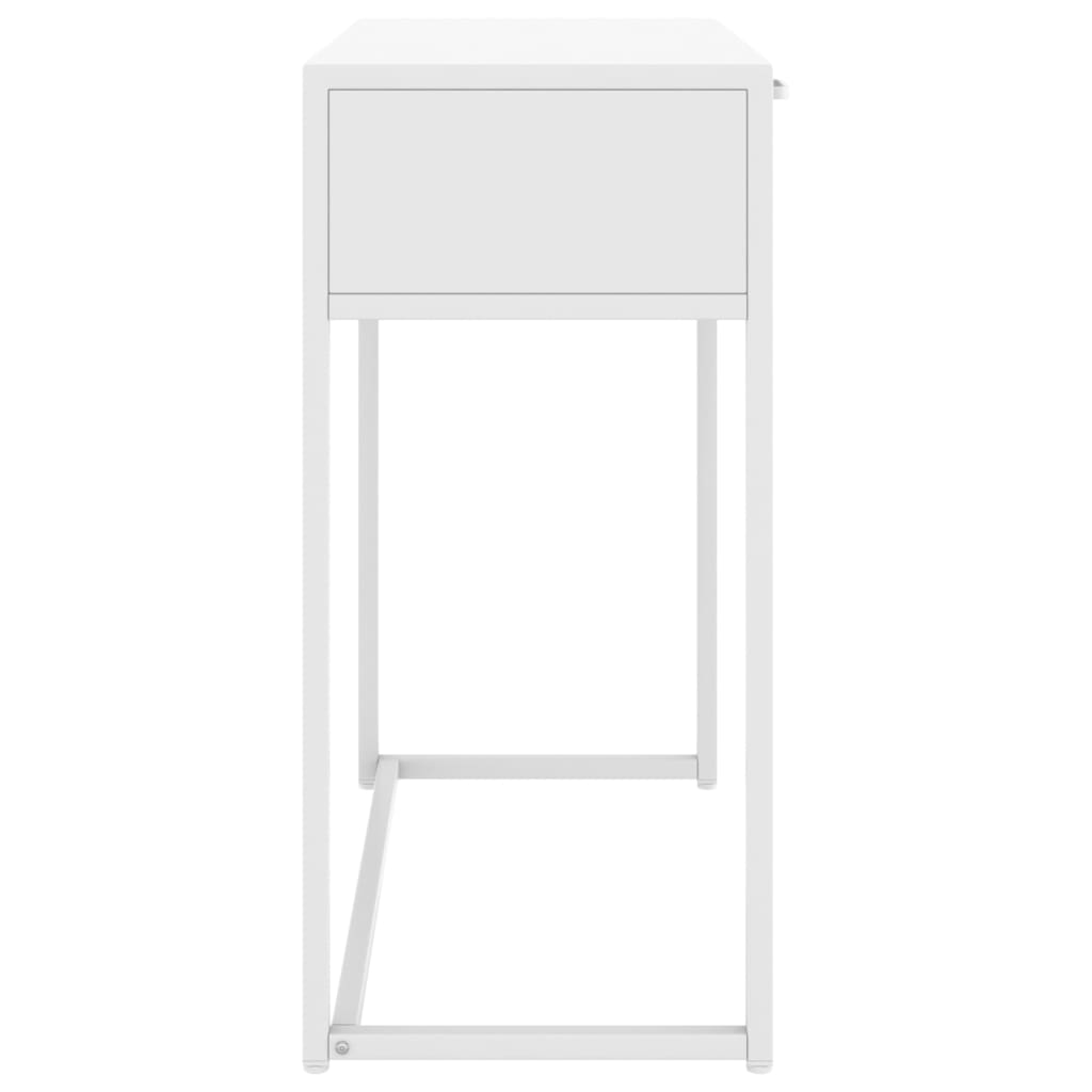 konsolbord 72x35x75 cm stål hvid