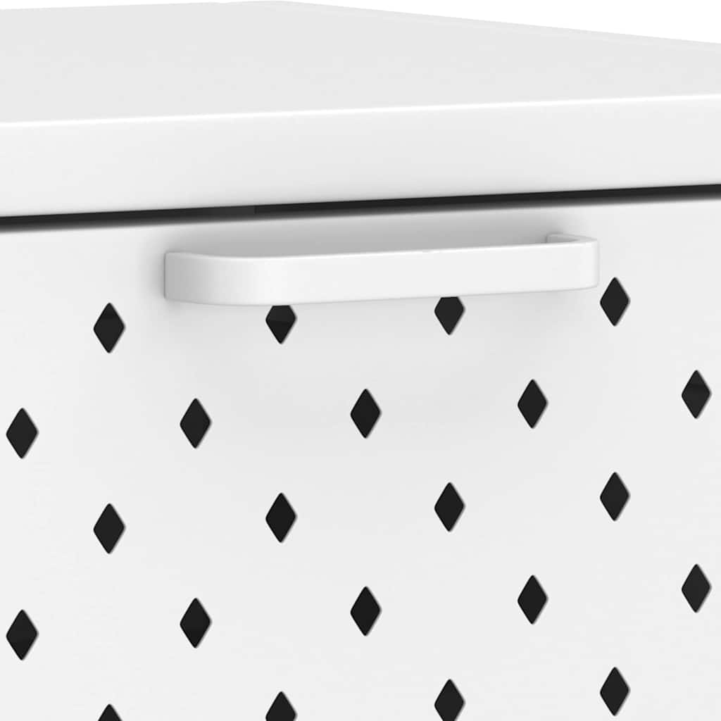 konsolbord 106x35x75 cm stål hvid