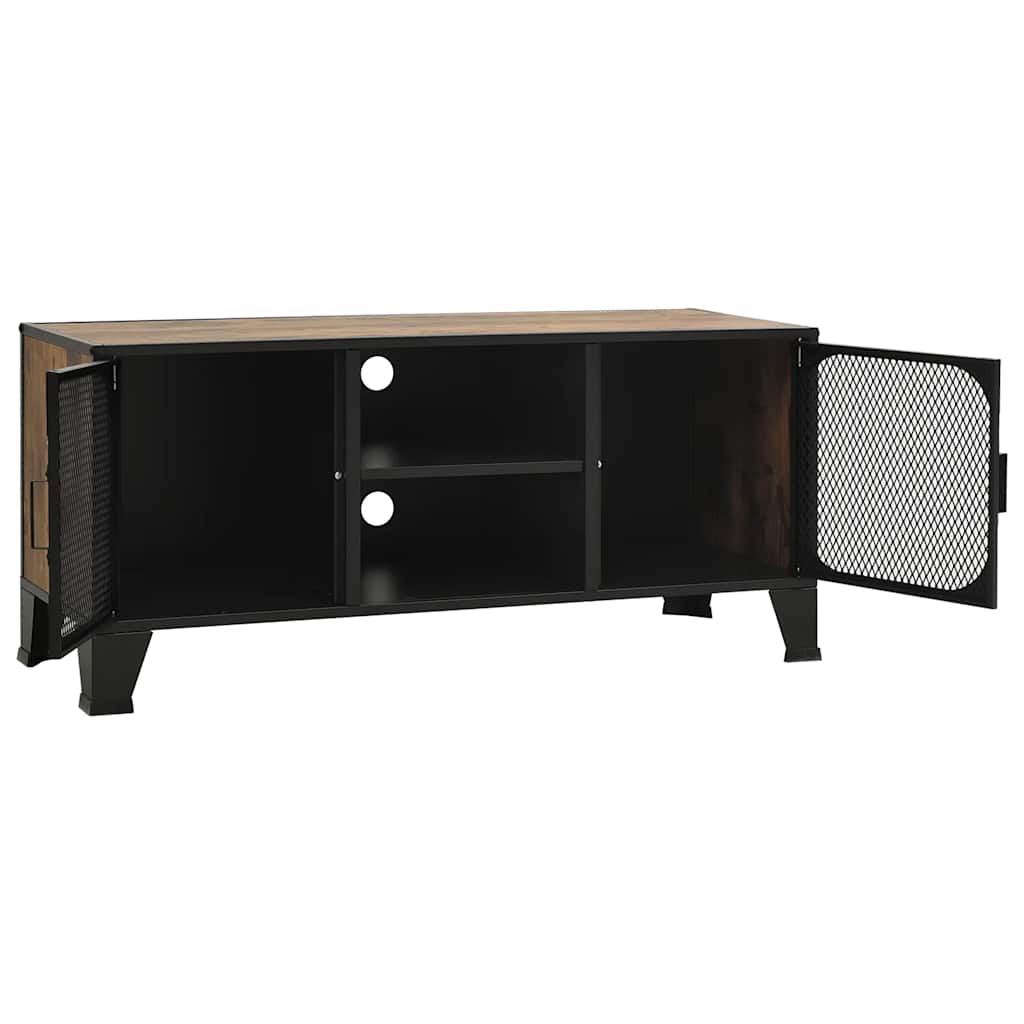 tv-skab 105x36x47 cm meal og MDF rustikbrun