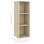 tv-skabssæt 5 dele konstrueret træ hvid og sonoma-eg