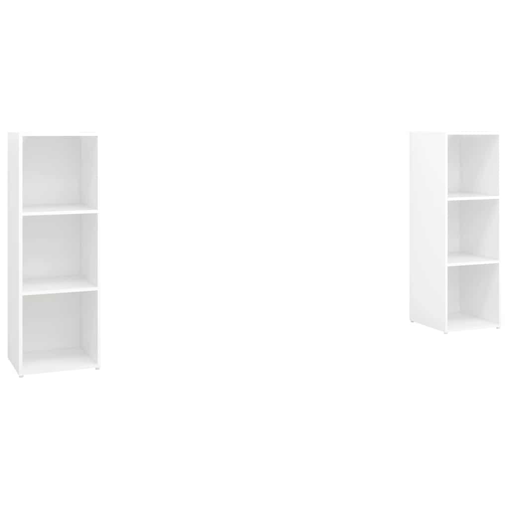 tv-skabe 2 stk. 107x35x37 cm konstrueret træ hvid