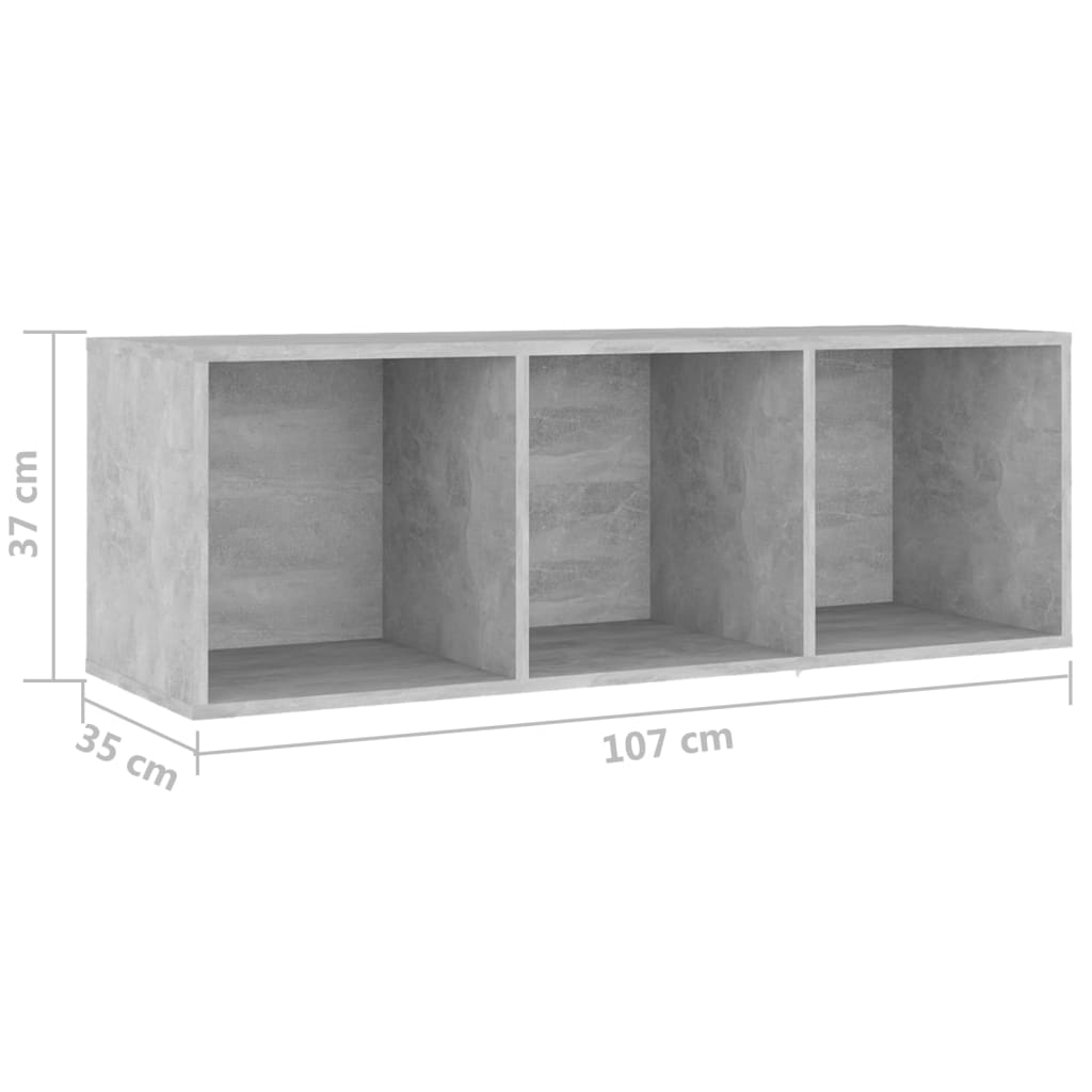 tv-skabe 2 stk. 107x35x37 cm konstrueret træ betongrå