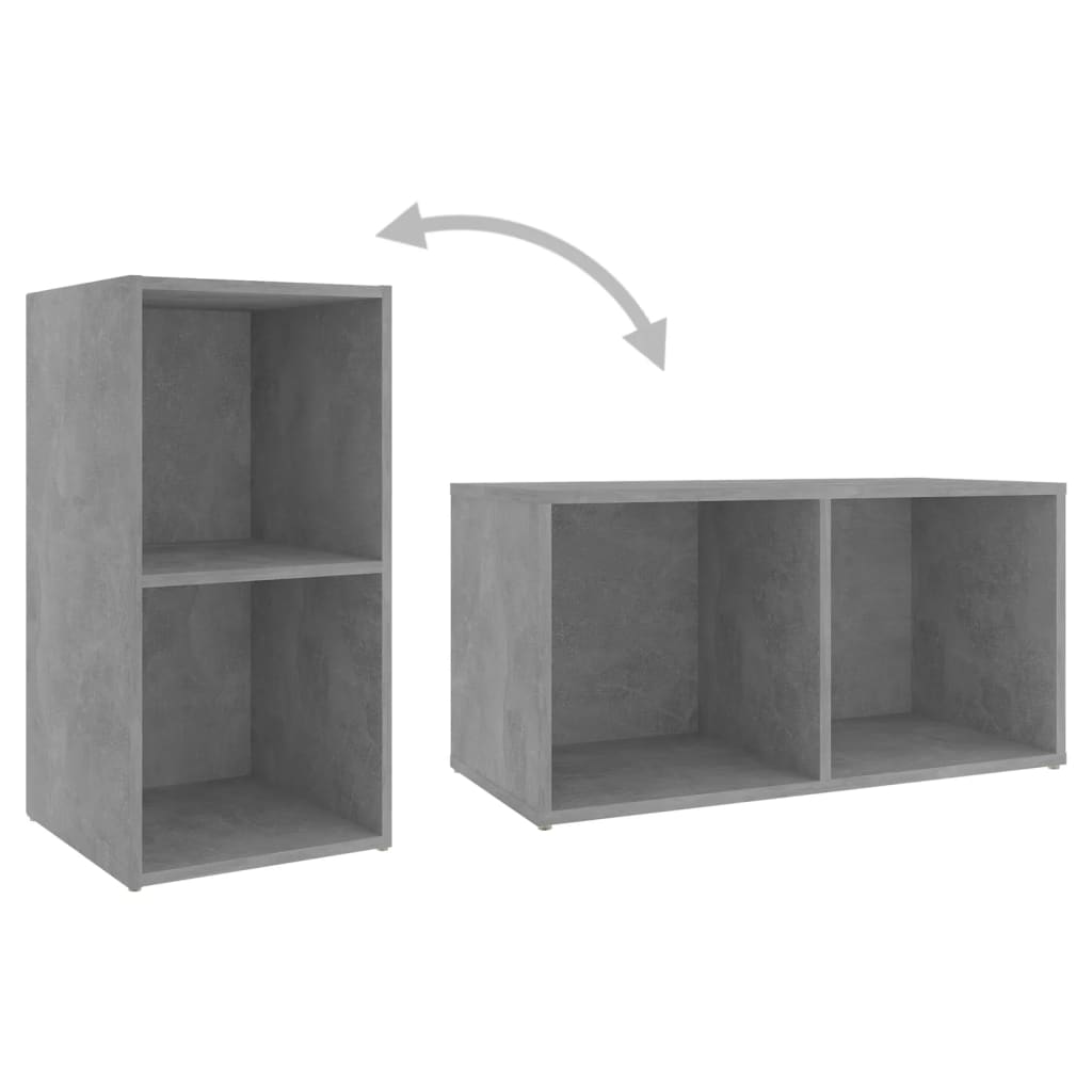 tv-skabe 2 stk. 72x35x36,5 cm konstrueret træ betongrå
