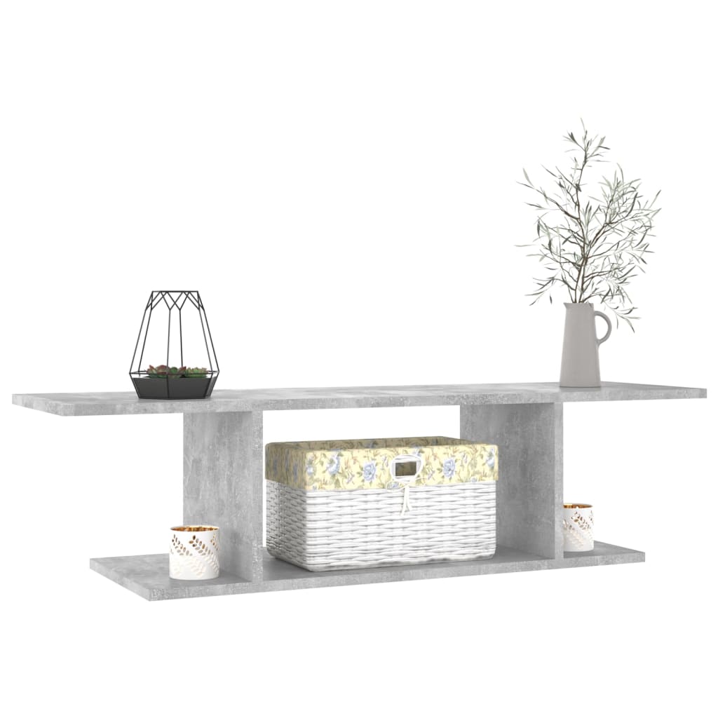 væghængt tv-skab 103x30x26,5 cm betongrå