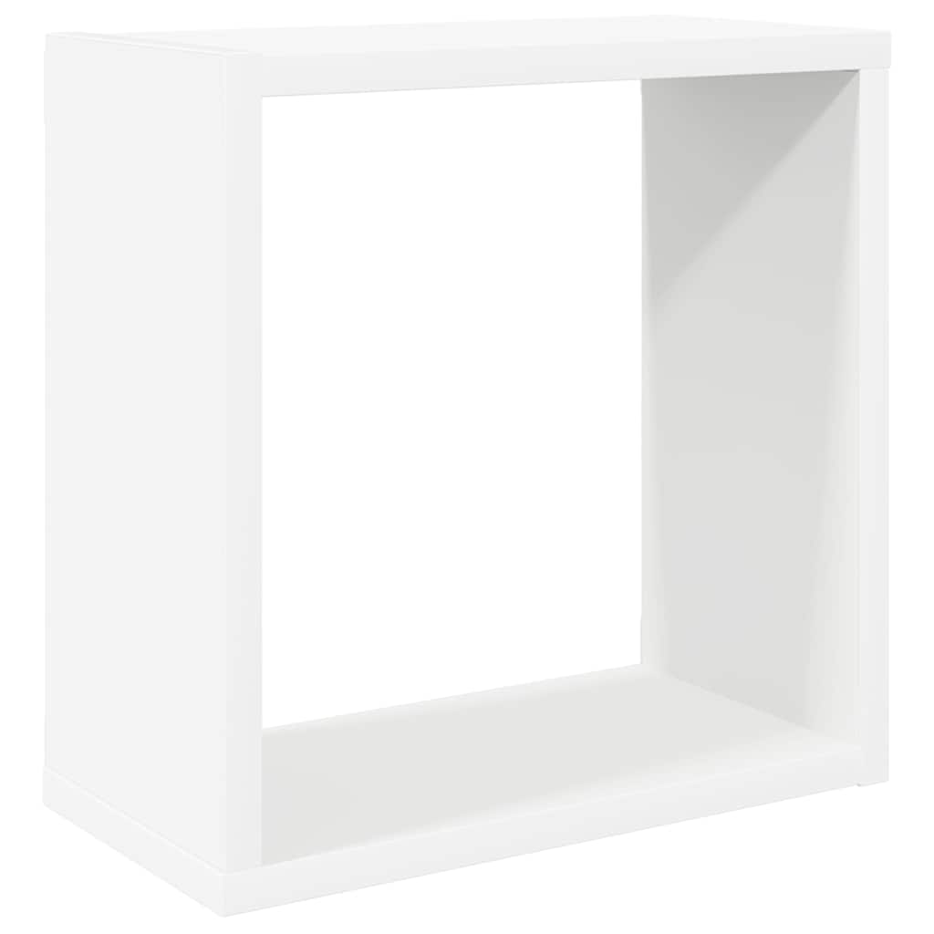 væghylder 4 stk. 30x15x30 cm kubeformet hvid
