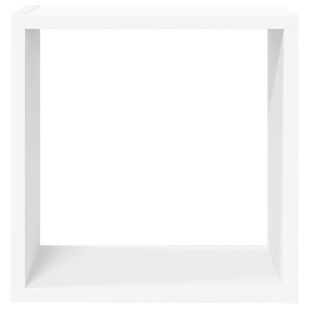 væghylder 4 stk. 30x15x30 cm kubeformet hvid