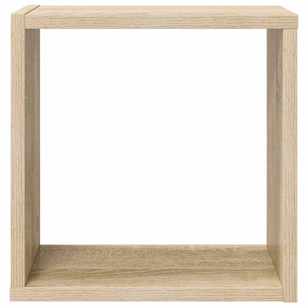 væghylder 6 stk. 30x15x30 cm kubeformet sonoma-eg