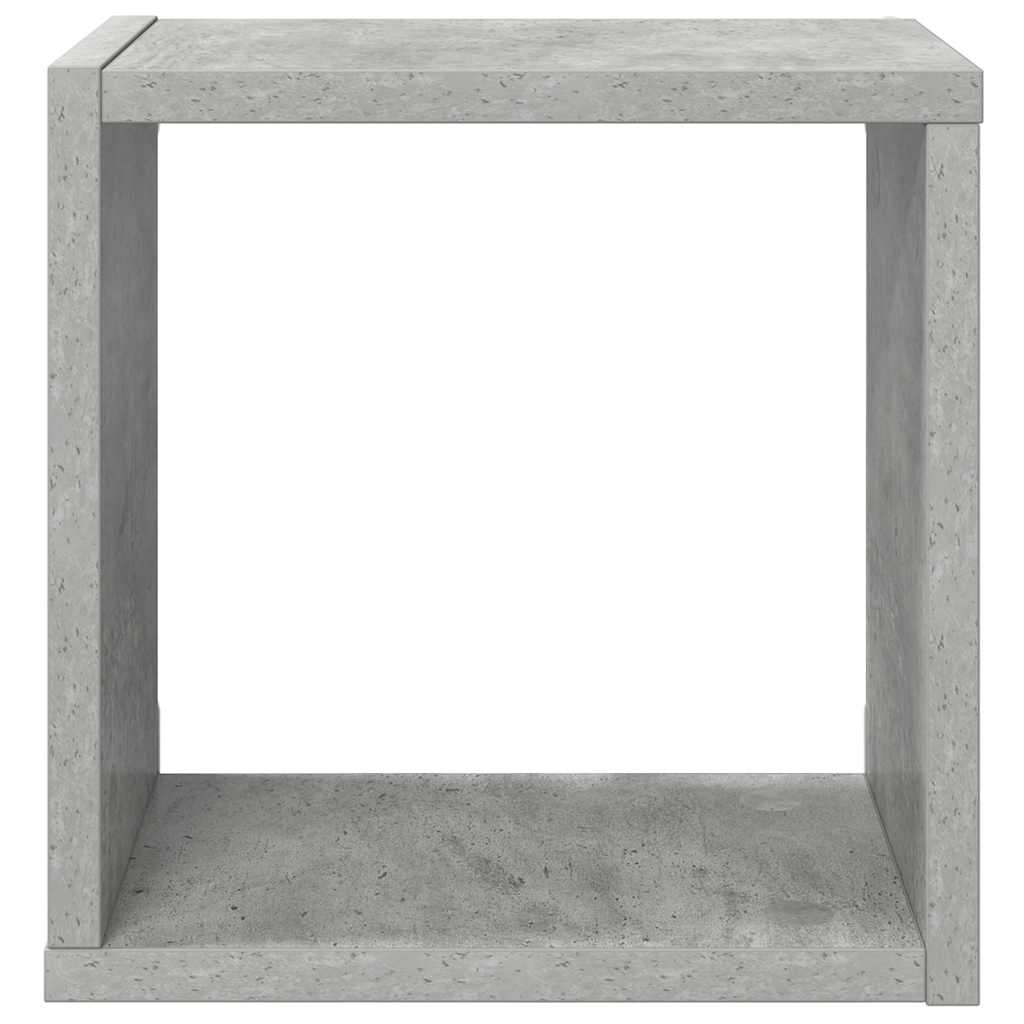 væghylder 4 stk. 26x15x26 cm kubeformet betongrå