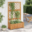 forhøjet plantekasse m. espalier 85x38x150 cm massivt akacietræ