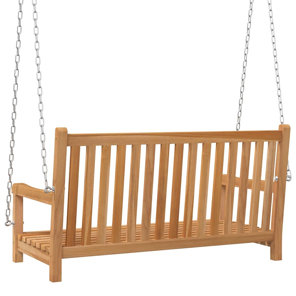 gyngebænk 114x60x64 cm massivt teaktræ