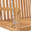 gyngebænk 114x60x64 cm massivt teaktræ