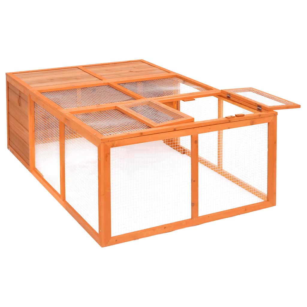 udendørs dyrebur 150x100x50 cm massivt grantræ