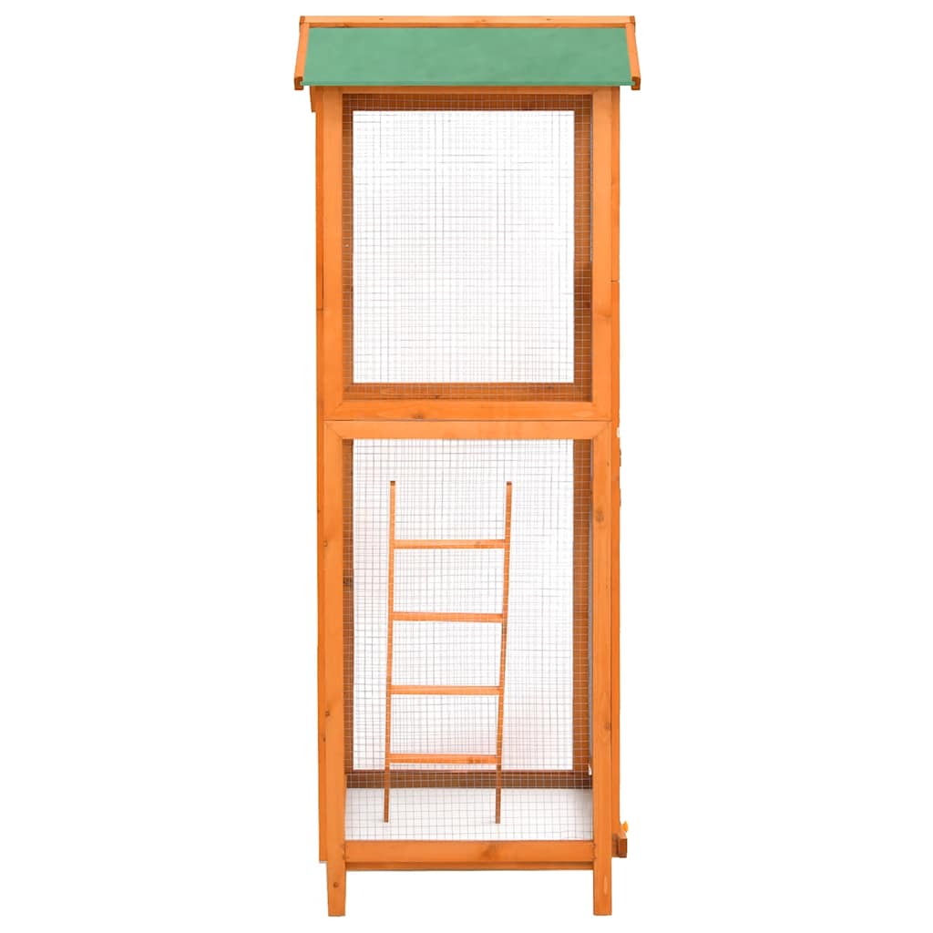 voliere 68x62x166 cm massivt grantræ
