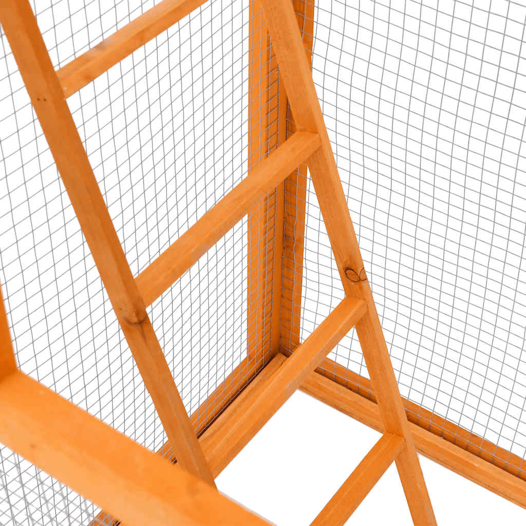 voliere 68x62x166 cm massivt grantræ