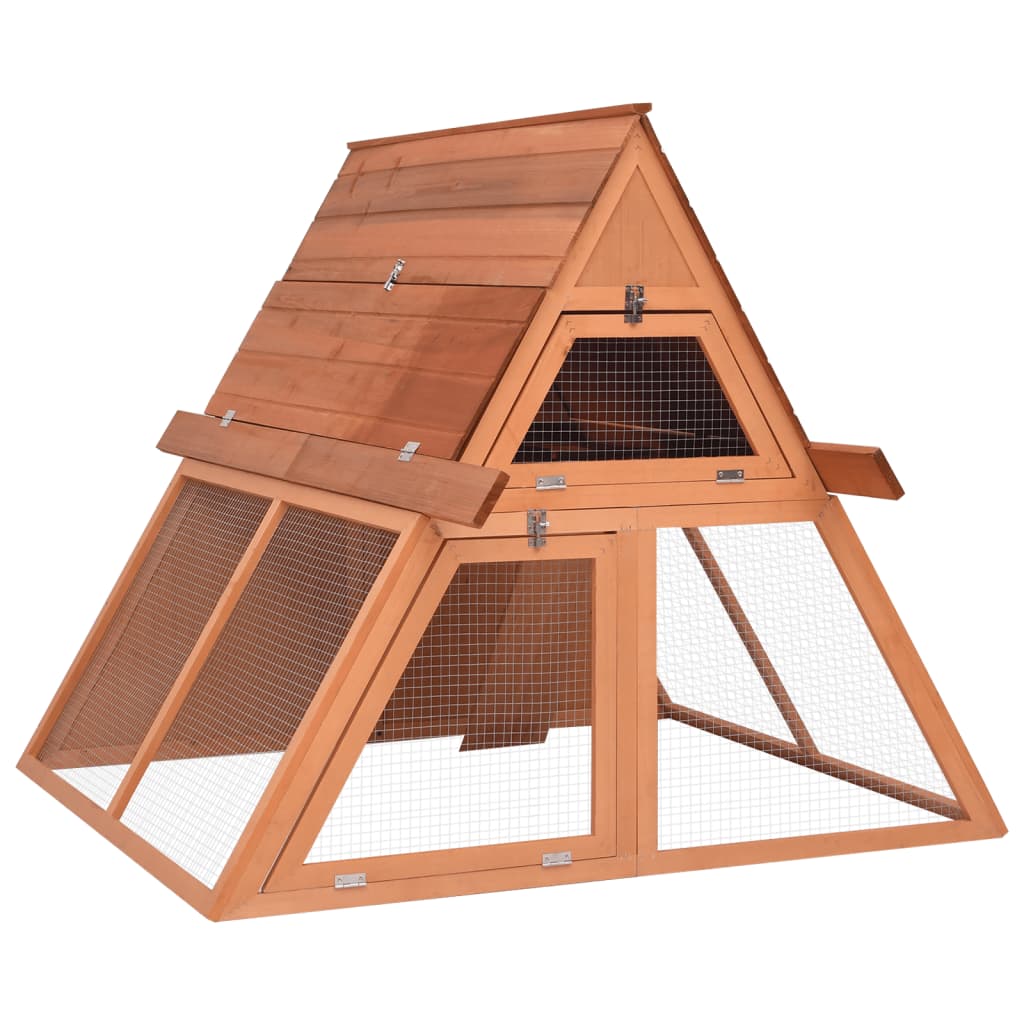 kaninbur 152x127x109,5 cm massivt fyrretræ