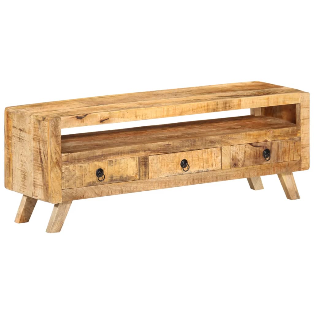tv-bord 110x30x40 cm massivt mangotræ