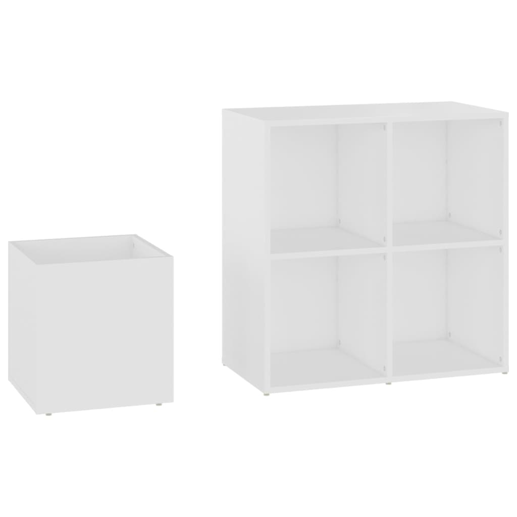 skoskab 105x35,5x70 cm konstrueret træ hvid