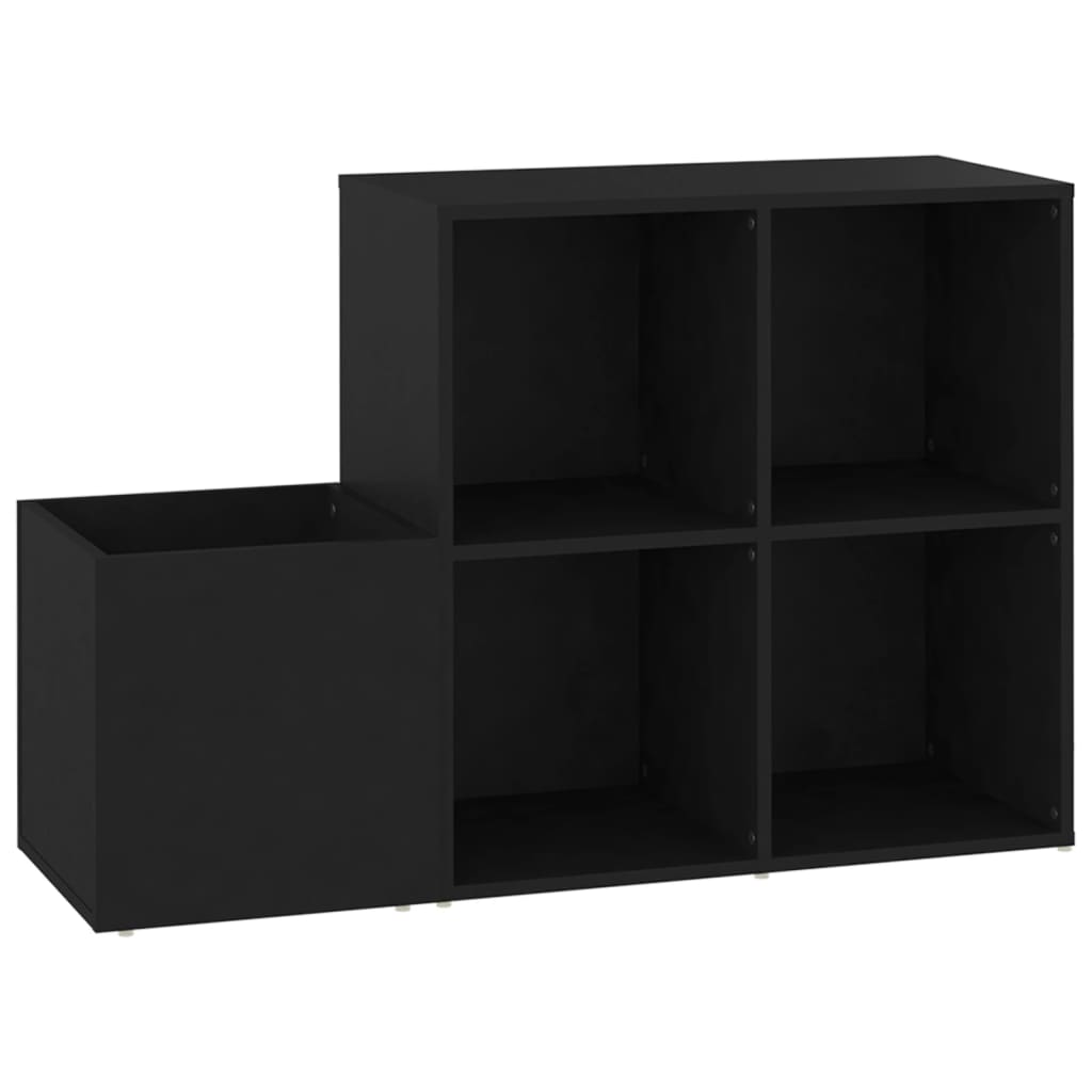 skoskab 105x35,5x70 cm konstrueret træ sort