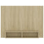 væghængt tv-skab 120x23,5x90 cm konstrueret træ sonoma-eg
