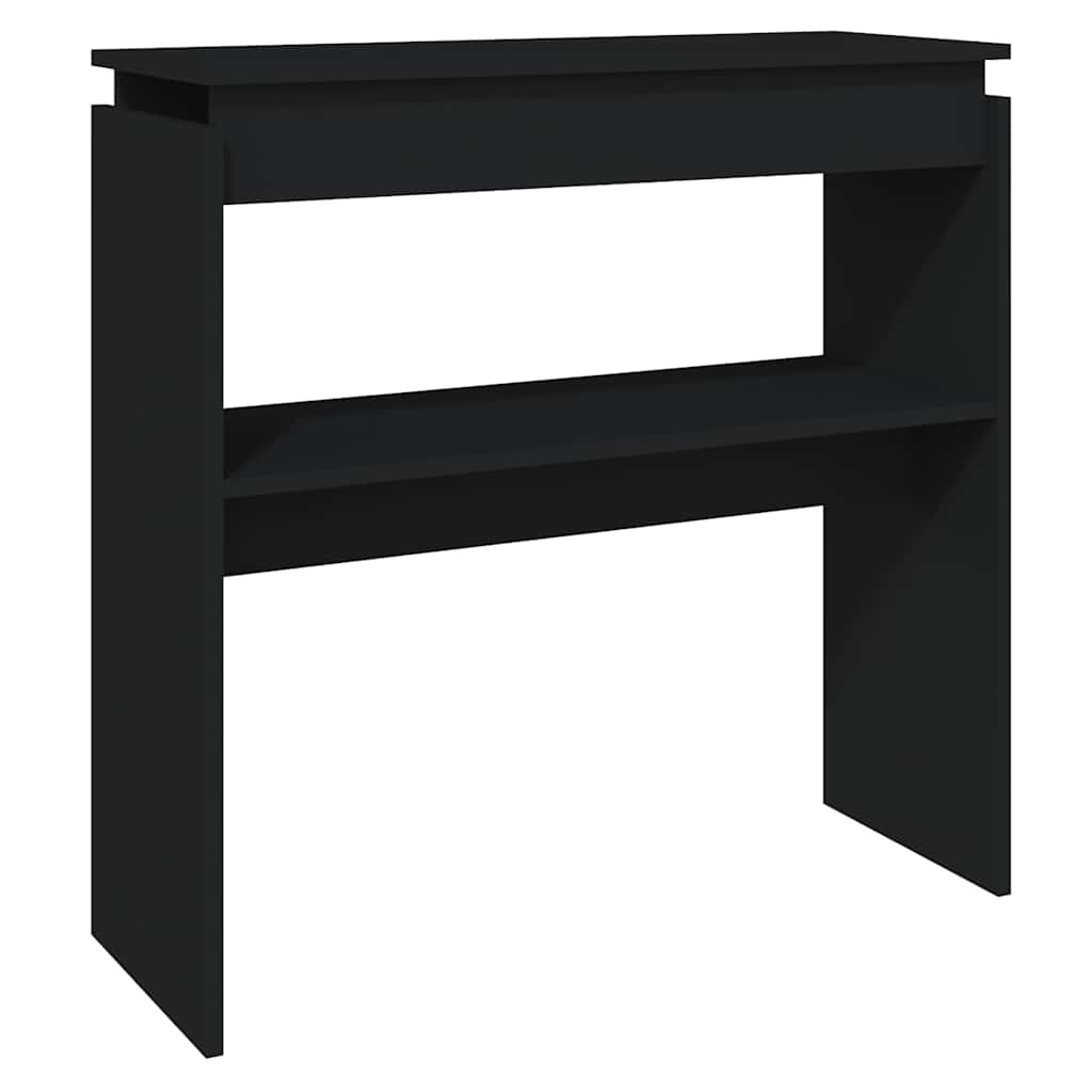 konsolbord 80x30x80 cm konstrueret træ sort