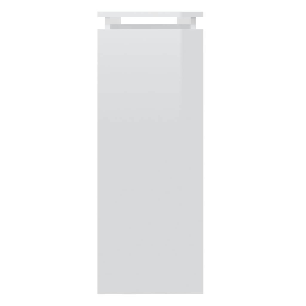 konsolbord 102x30x80 cm konstrueret træ hvid højglans