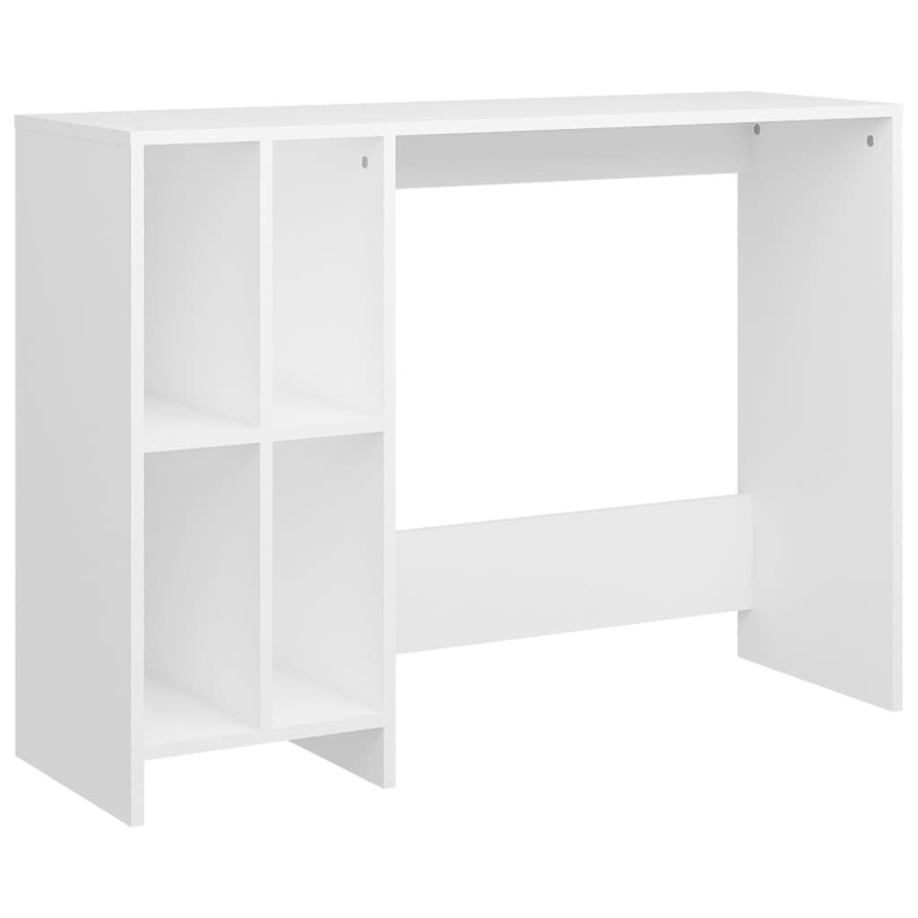 skrivebord 102,5x35x75 cm konstrueret træ hvid