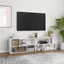 tv-skab 149x30x52 cm konstrueret træ hvid højglans