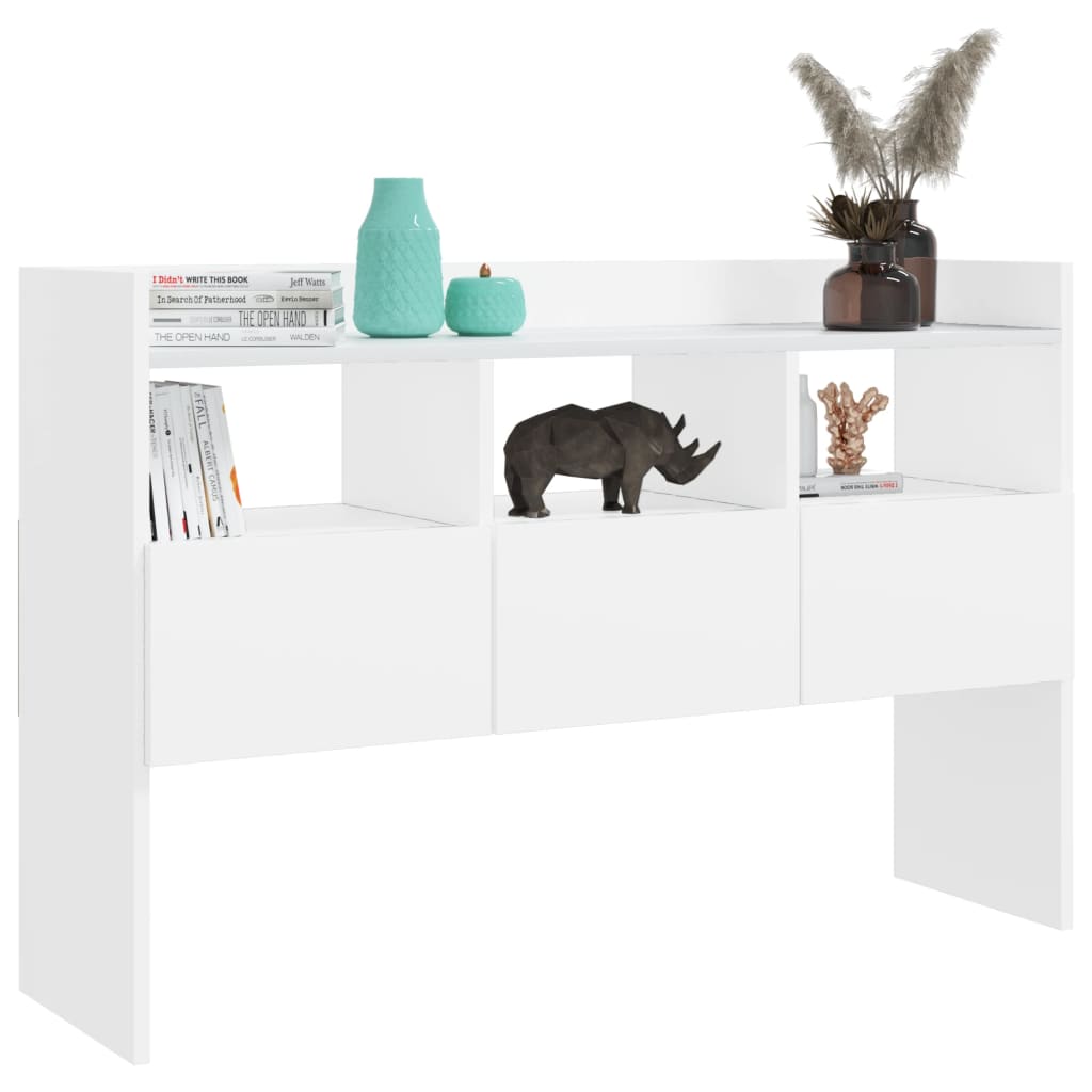 skænk 105x30x70 cm konstrueret træ hvid