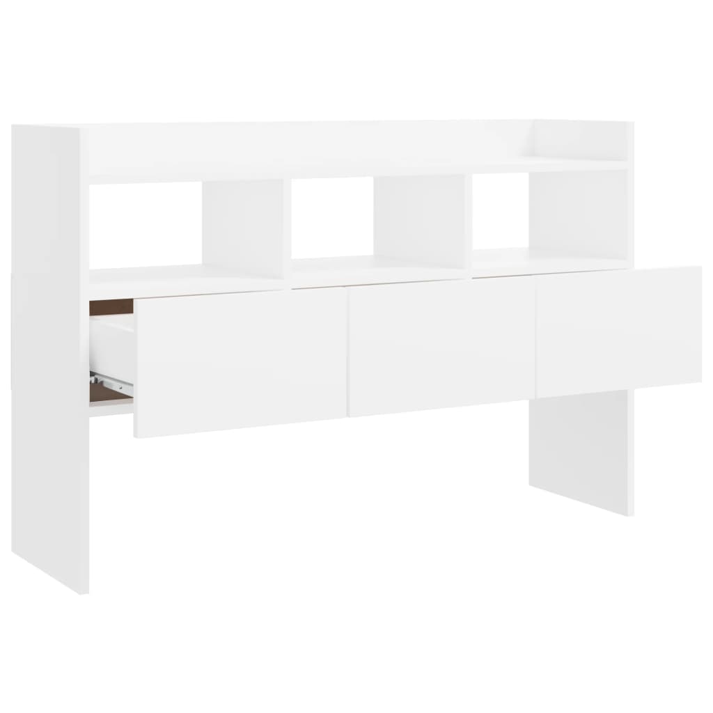 skænk 105x30x70 cm konstrueret træ hvid