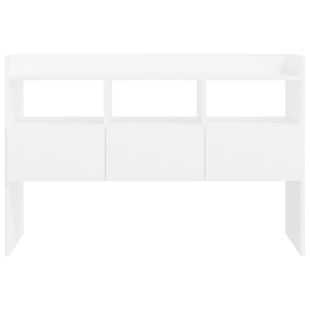 skænk 105x30x70 cm konstrueret træ hvid
