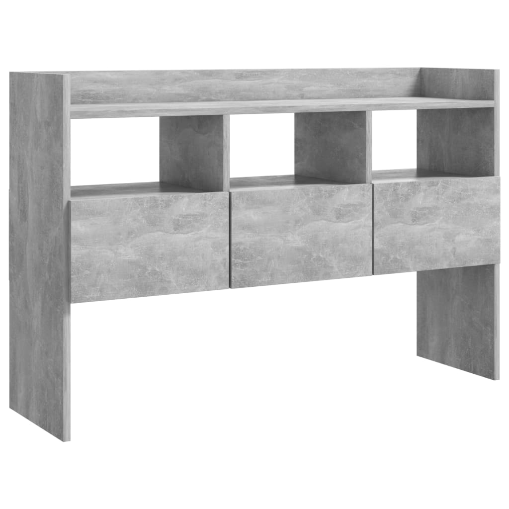 skænk 105x30x70 cm konstrueret træ betongrå