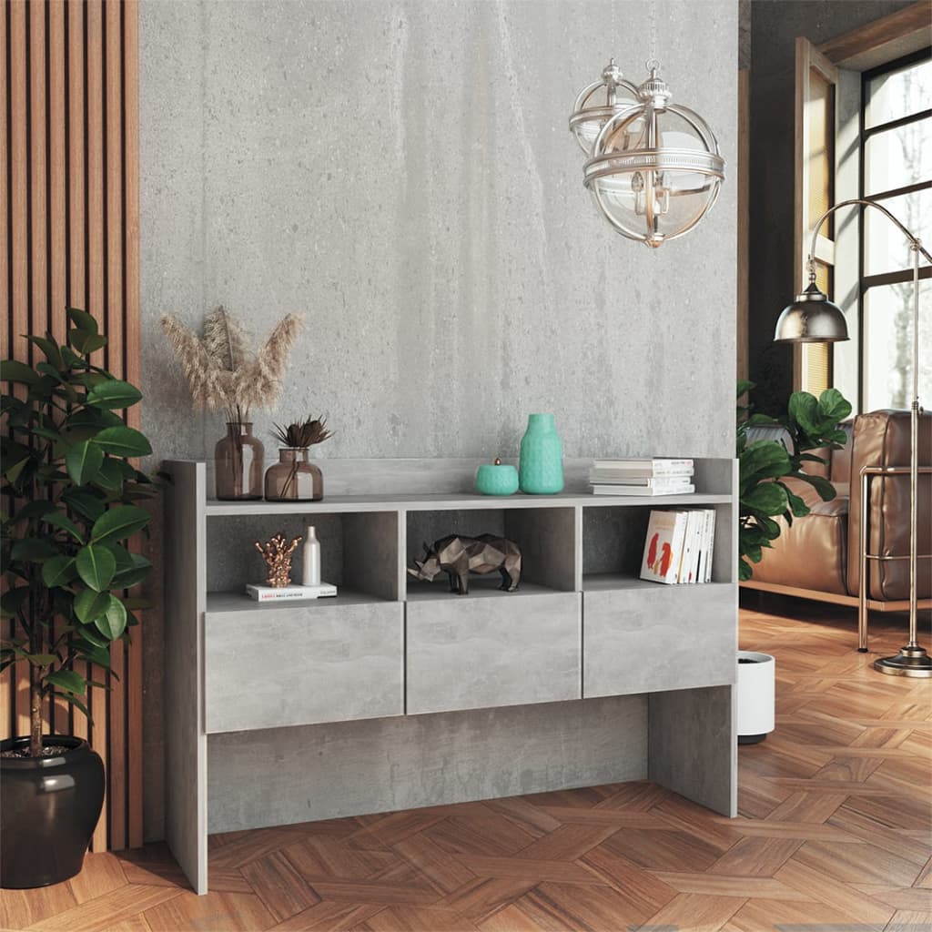 skænk 105x30x70 cm konstrueret træ betongrå