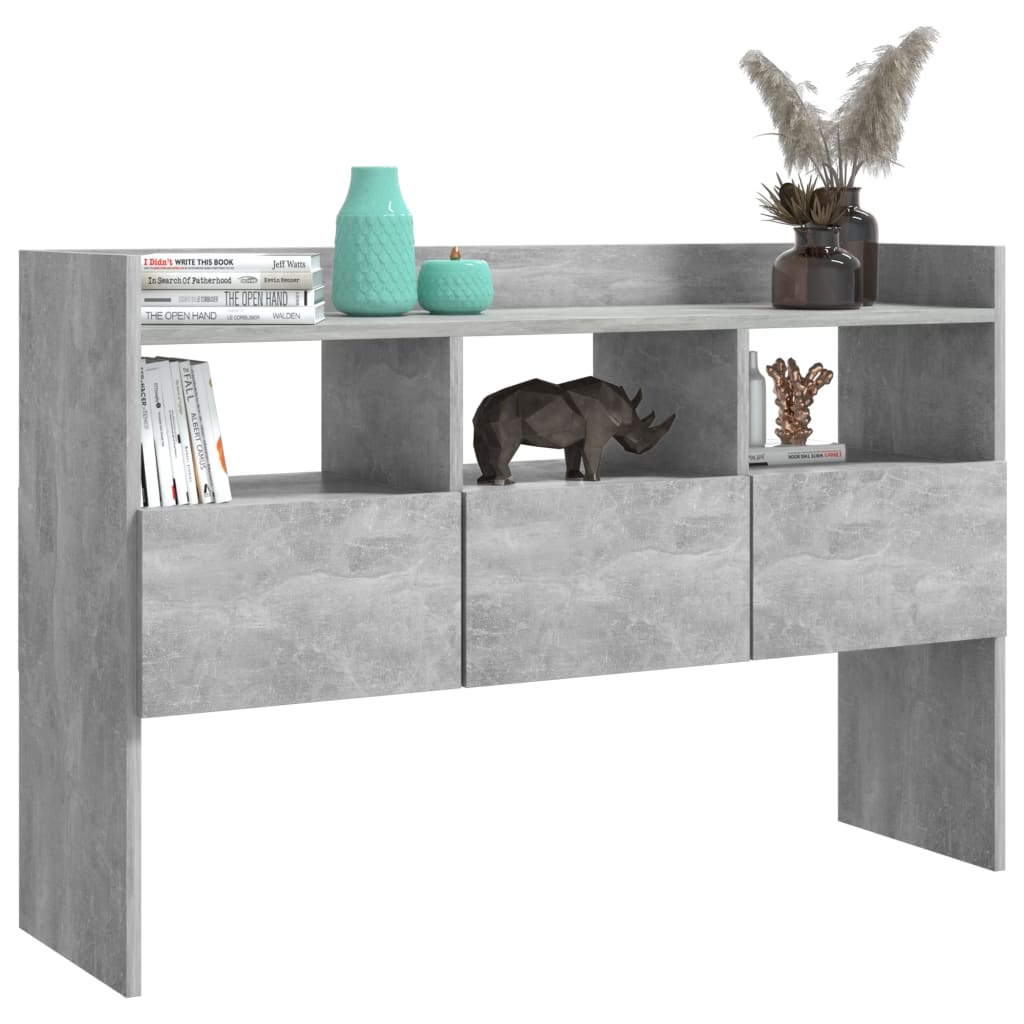 skænk 105x30x70 cm konstrueret træ betongrå