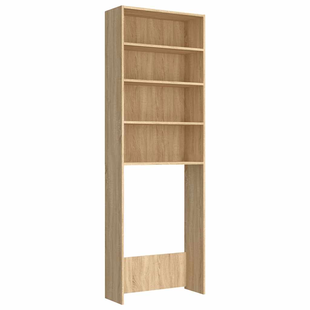 vaskemaskineskab 64x24x190 cm sonoma-eg