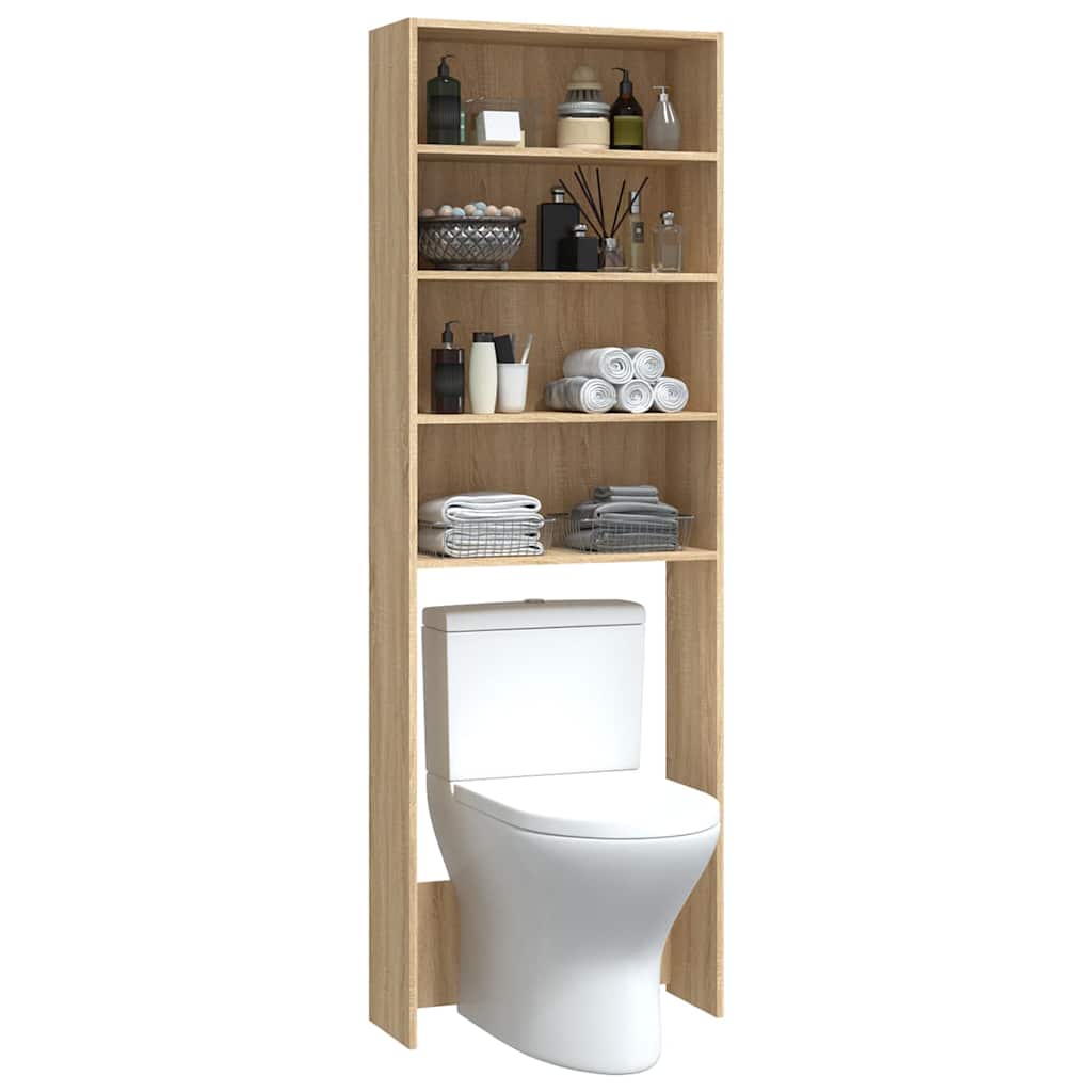 vaskemaskineskab 64x24x190 cm sonoma-eg