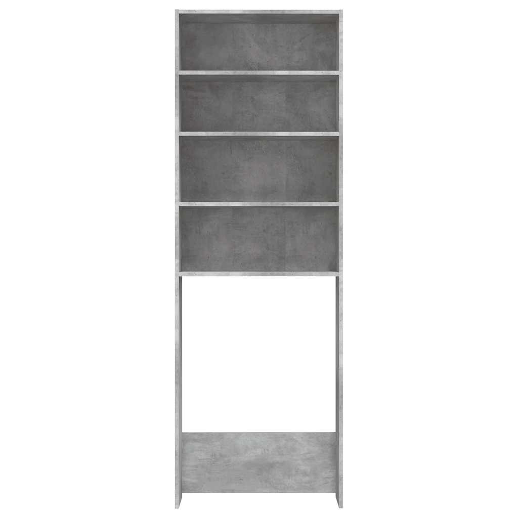 badeværelsesskab til vaskemaskine 64x24x190 cm betongrå