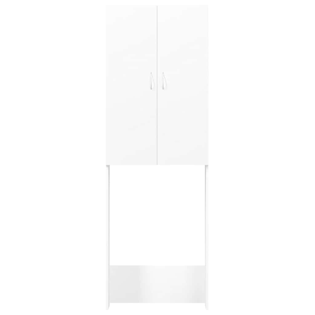 badeværelsesskab til vaskemaskine 64x25,5x190 cm hvid