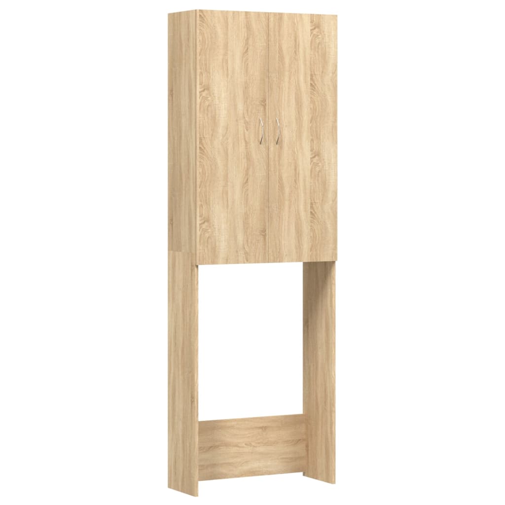 vaskemaskineskab 64x25,5x190 cm sonoma-eg