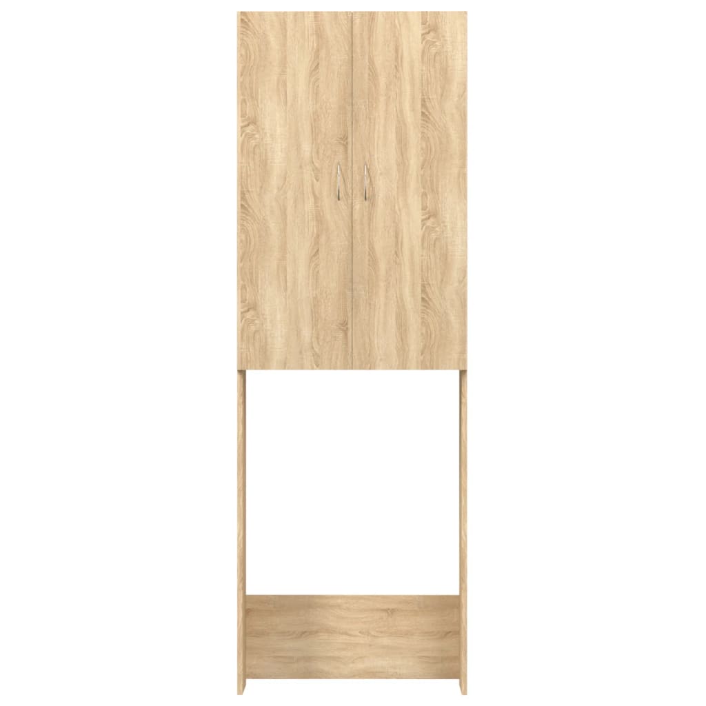 vaskemaskineskab 64x25,5x190 cm sonoma-eg