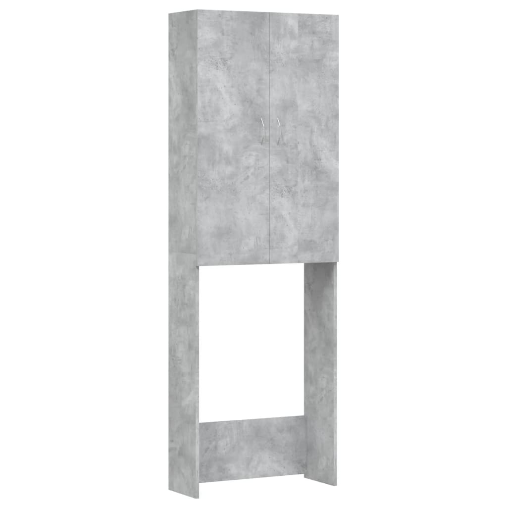 vaskemaskineskab 64x25,5x190 cm betongrå