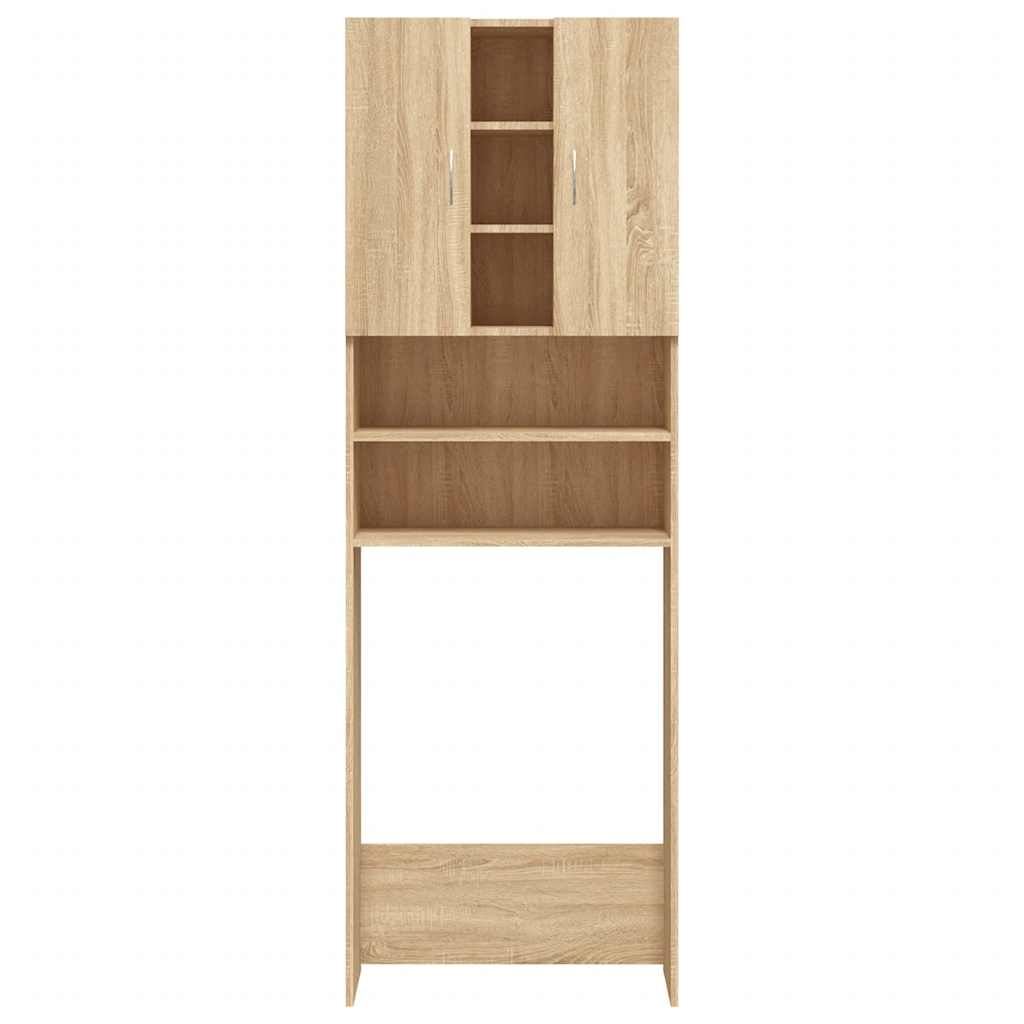 badeværelsesskab til vaskemaskine 64x25,5x190 cm sonoma-eg