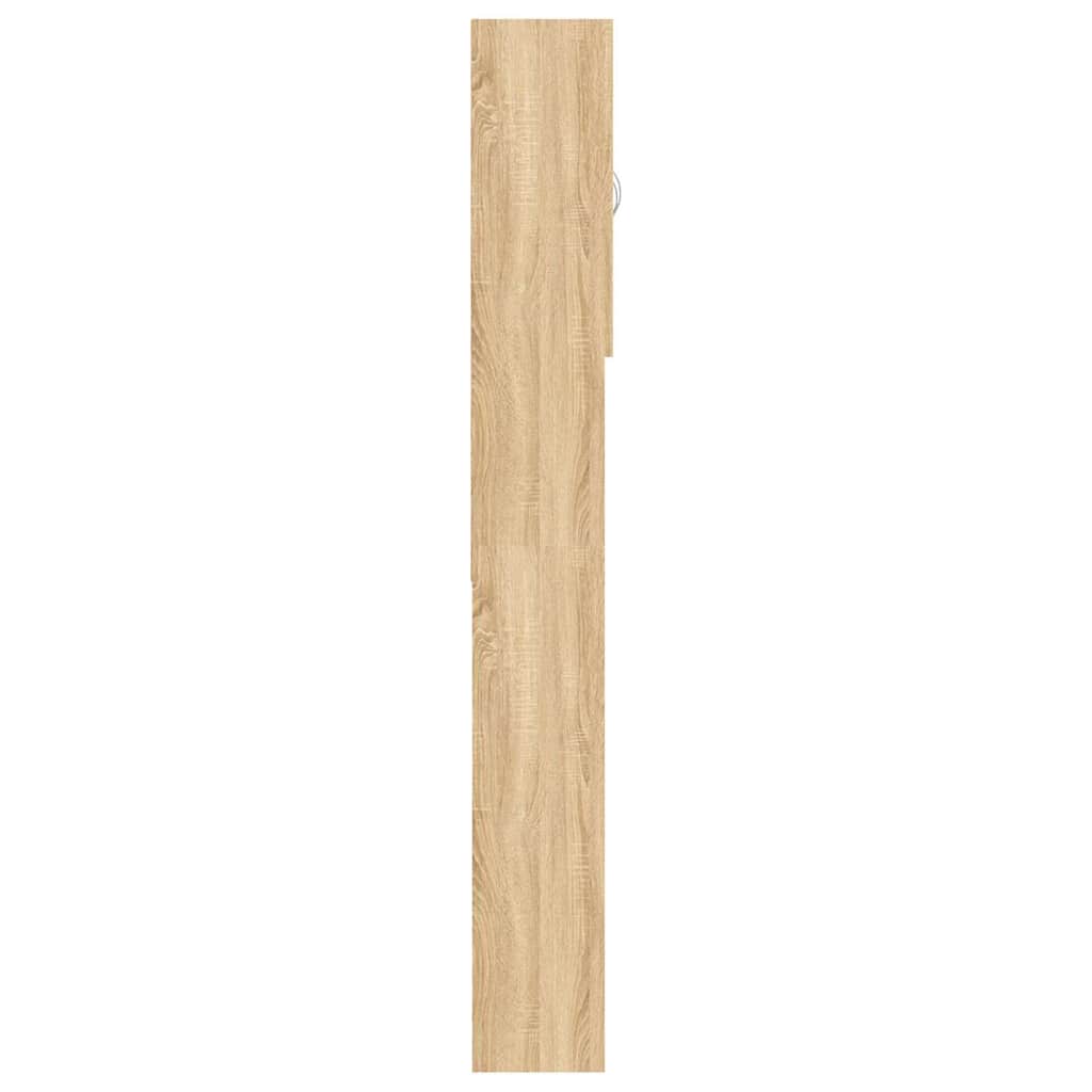 badeværelsesskab til vaskemaskine 64x25,5x190 cm sonoma-eg