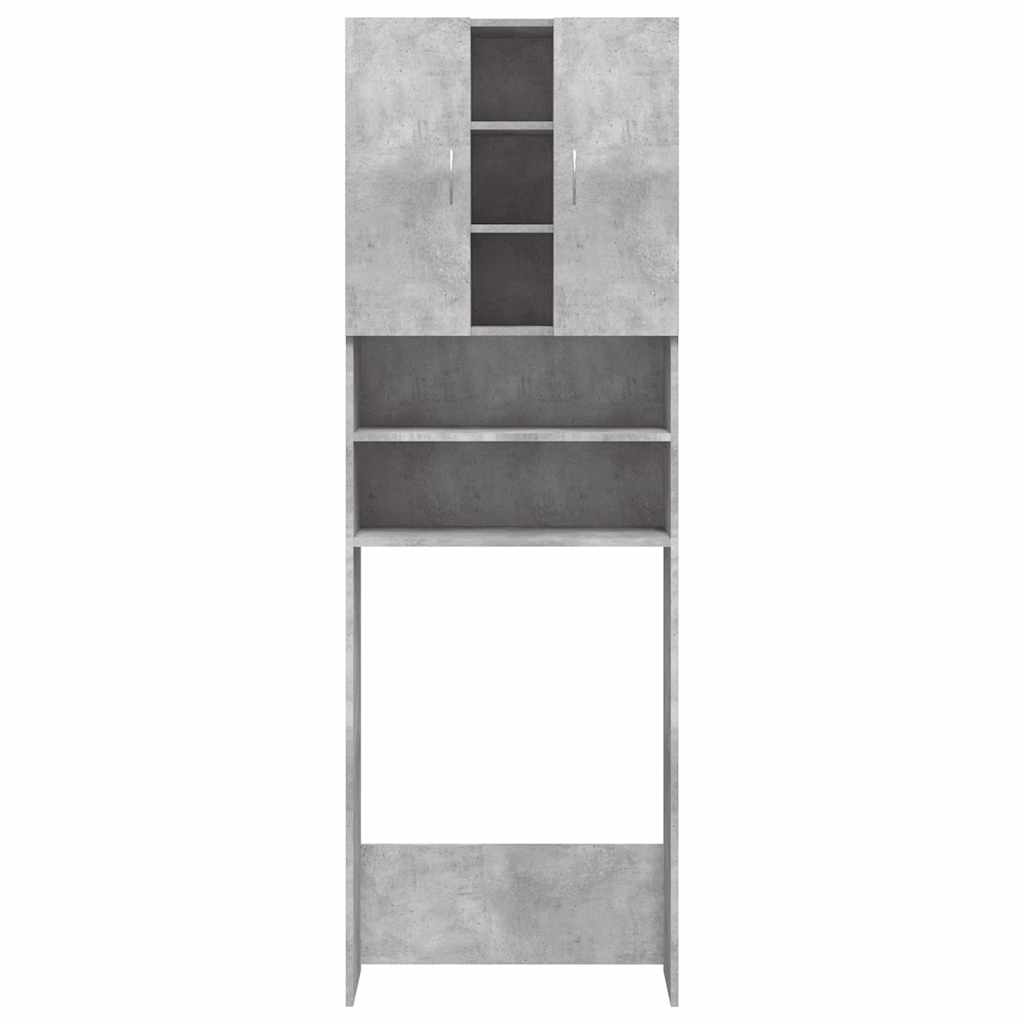 vaskemaskineskab 64x25,5x190 cm betongrå