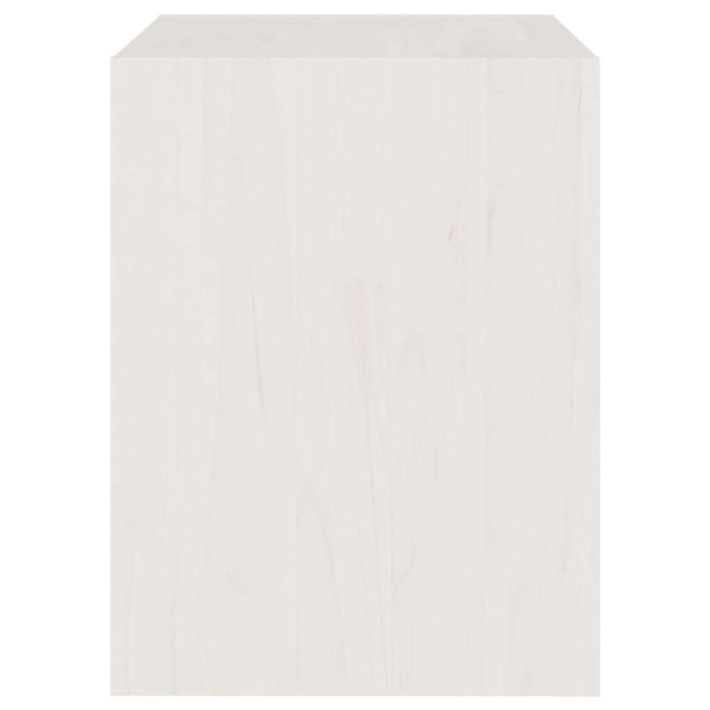 sengeskabe 2 stk. 40x30,5x40 cm massivt fyrretræ hvid