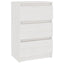 sengebord 40x29,5x64 cm massivt fyrretræ hvid