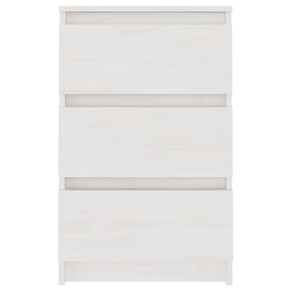 sengeborde 2 stk. 40x29,5x64 cm massivt fyrretræ hvid