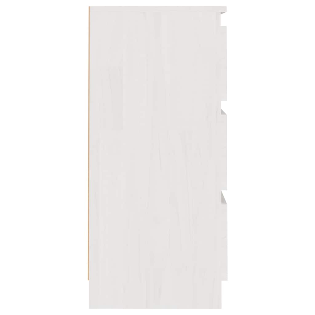 sengeborde 2 stk. 40x29,5x64 cm massivt fyrretræ hvid